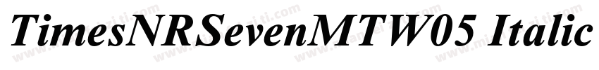TimesNRSevenMTW05 Italic Regular字体转换